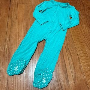 Bubble Baby Bamboo Footed Pajamas Teal One Piece Sleeper 18-24M Gender Neutral